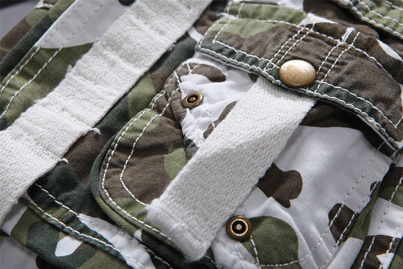 Шорты-карго мужские камуфляжные армейские бермуды со множеством карманов желтые