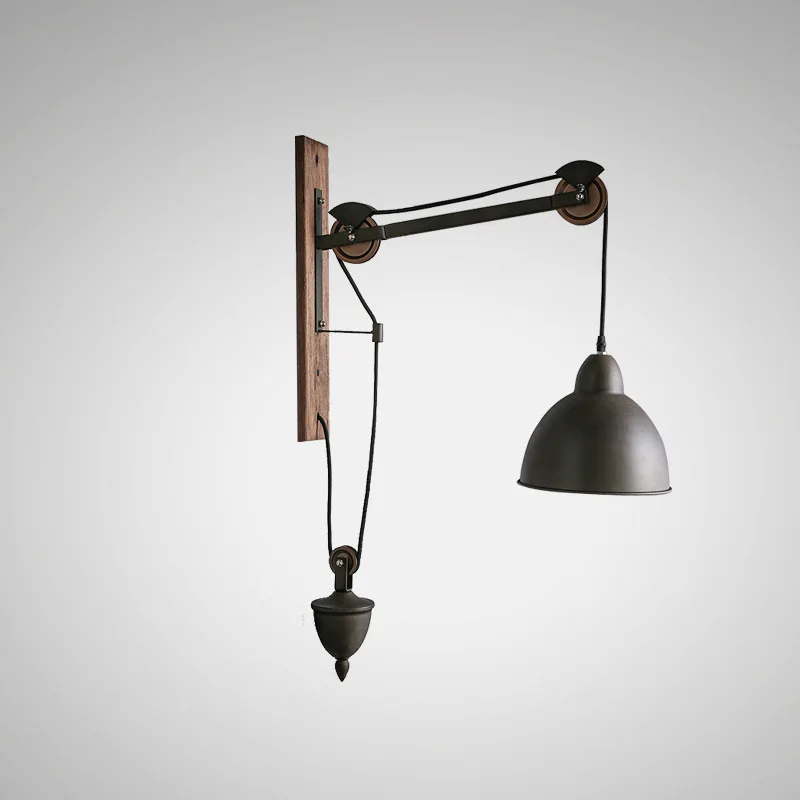 Лофт ретро лампа винтажный подъемный шкив настенная для столовой ресторана