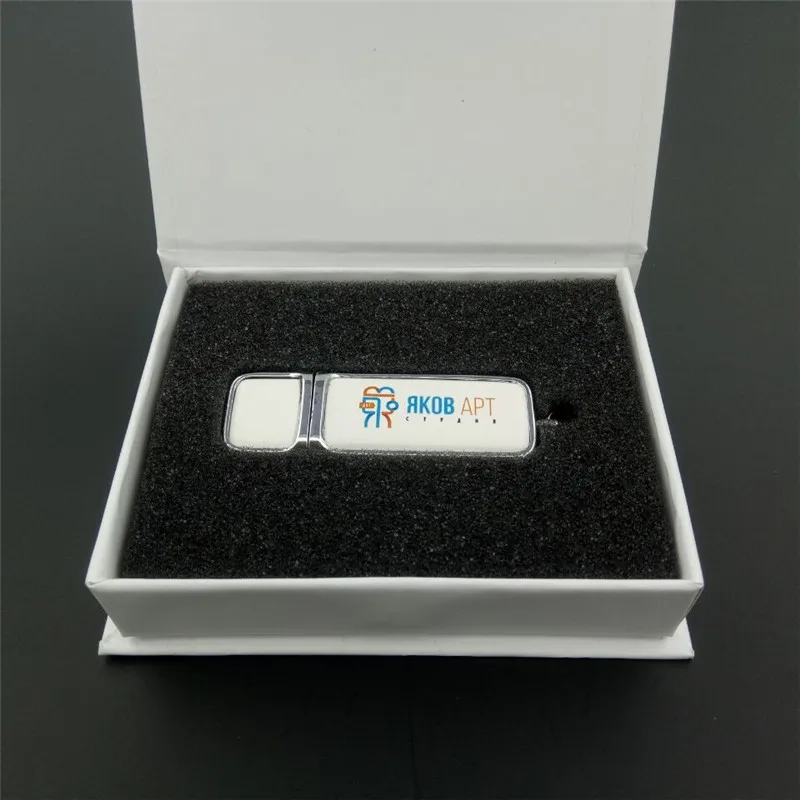 Exuanck индивидуальный логотип Usb 2 0 карты памяти кожаный + коробка с 4GB/8GB/16GB/32GB/64GB