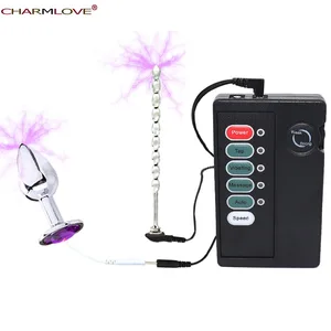 Топ эротические игрушки электро масса G er простаты G-Spot Анальный plu G электрическим током Мужской уретры пенис мастурбация секс-игрушки для мужчин геев