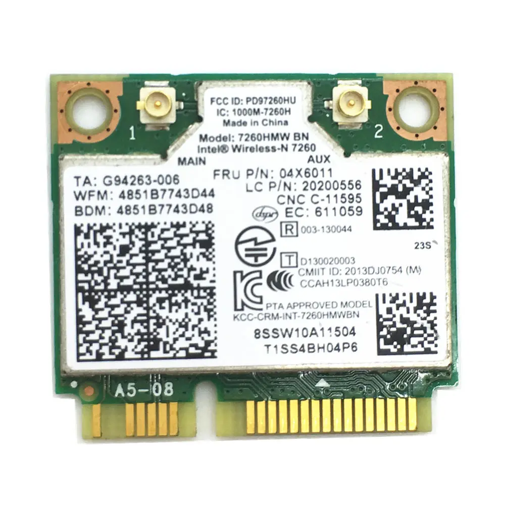Для Lenovo 04W3815 04X6011 K4350 K4250 B5400 M5400 M4400S S410 S310 S540 7260HMW + BT 4 0 MINI PCI E WLAN карта INTEL 7260 BN|wlan card|intel