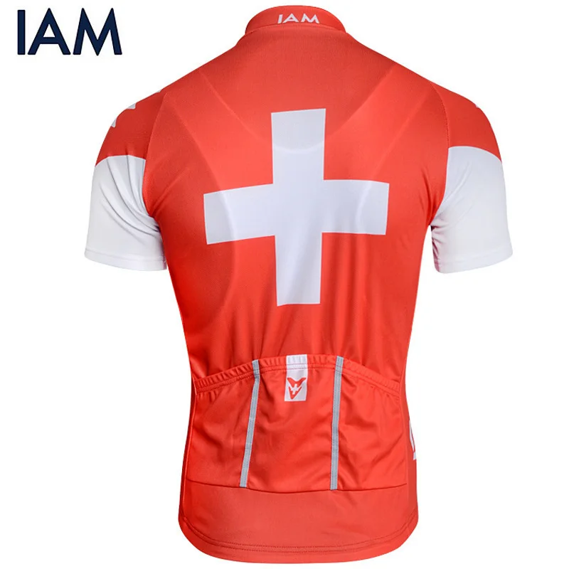 2015IAM Team red Cycling Jersey Short sleeve cycling clothes ropa ciclismo MTB 2015 high quality Bike Jersey+cycling tight | Спорт и
