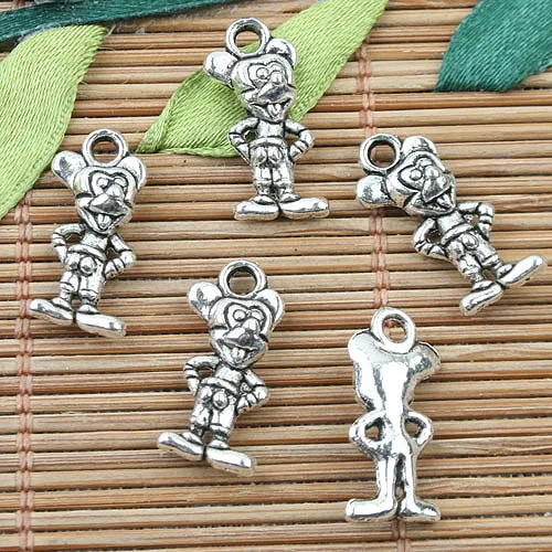 

Тибетский серебристый цвет Micky mouse design charms 40pcs EF0045