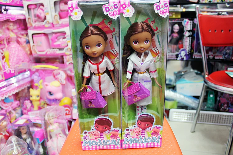 Горячие продажи 2 шт./компл. Doc McStuffins ПВХ Модель Игрушки Куклы Рождественский