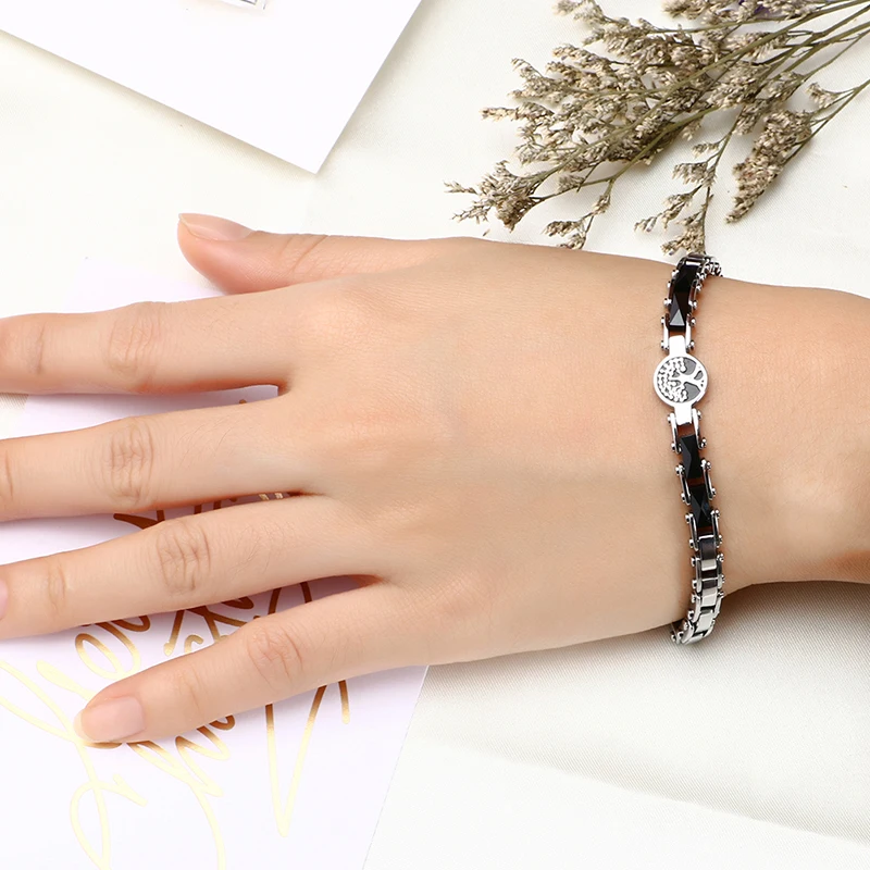 Браслет женский керамический из нержавеющей стали 5 мм|tree of life bracelet|bracelets femalecharm