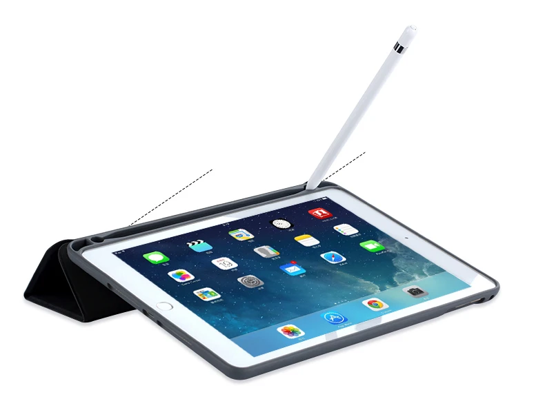 Магнитный умный чехол для iPad Mini 4 с держателем карандашей мягкий силиконовый ipad