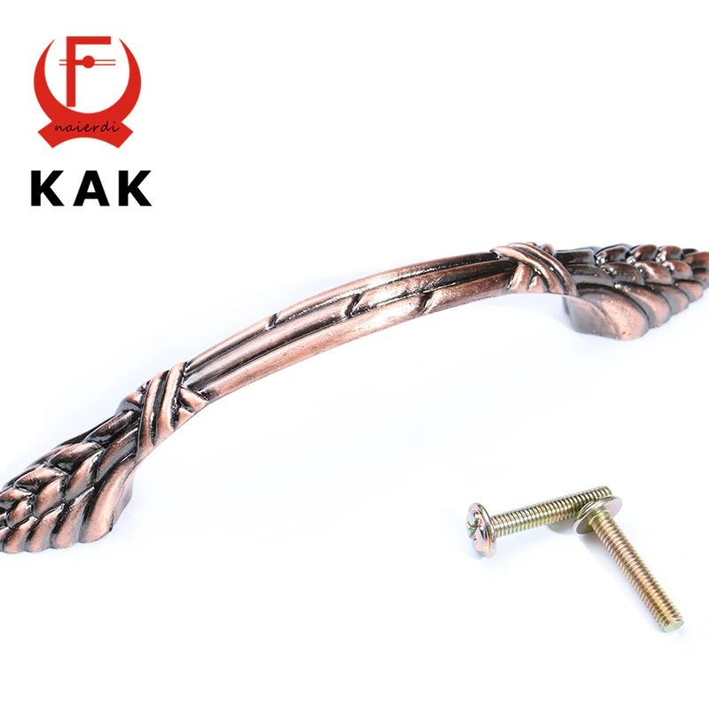 Ручки для кухонного шкафа KAK RB8008 красные и бронзовые ручки в стиле ретро 96 мм из