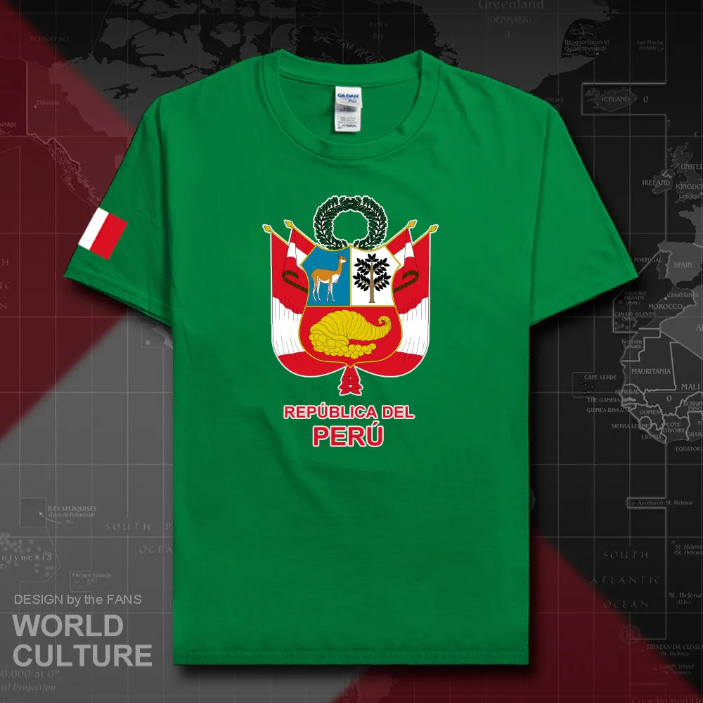 Перу перуанские мужские футболки мода 2018 Джерси хип хоп страны хлопковая