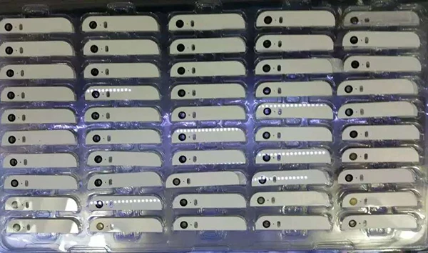 Розничная цена 50 шт./лот верхнее и нижнее заднее стекло для iPhone 5S с 3 м клеем