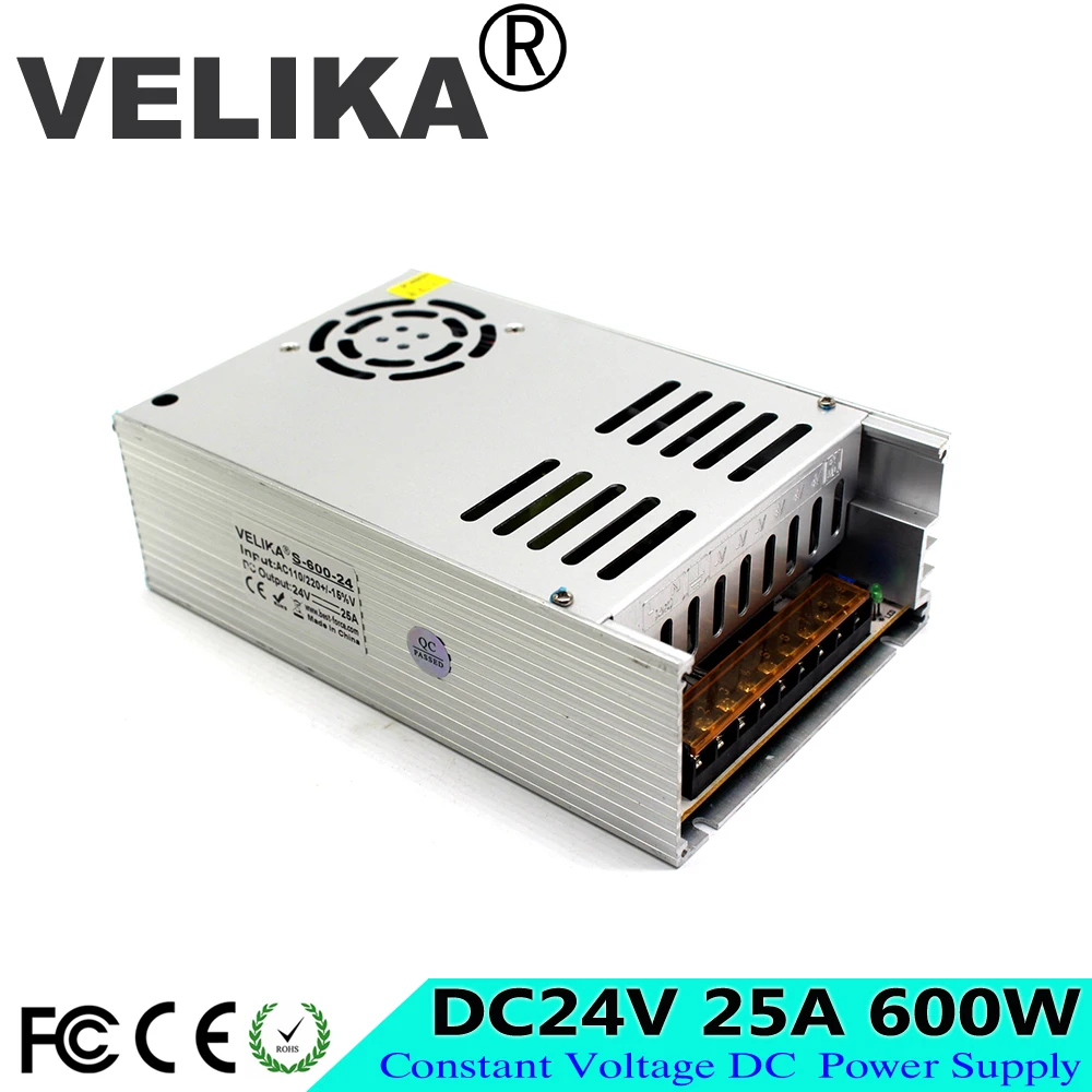 Светодиодный источник питания D24v 25a 600W адаптер переключатель 110V 220V AC DC 24V