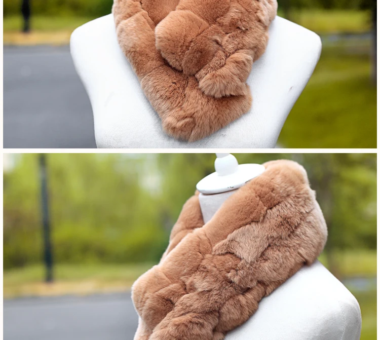 2017 меховой воротник из натурального меха шарф кашне кроличьей шерсти женские