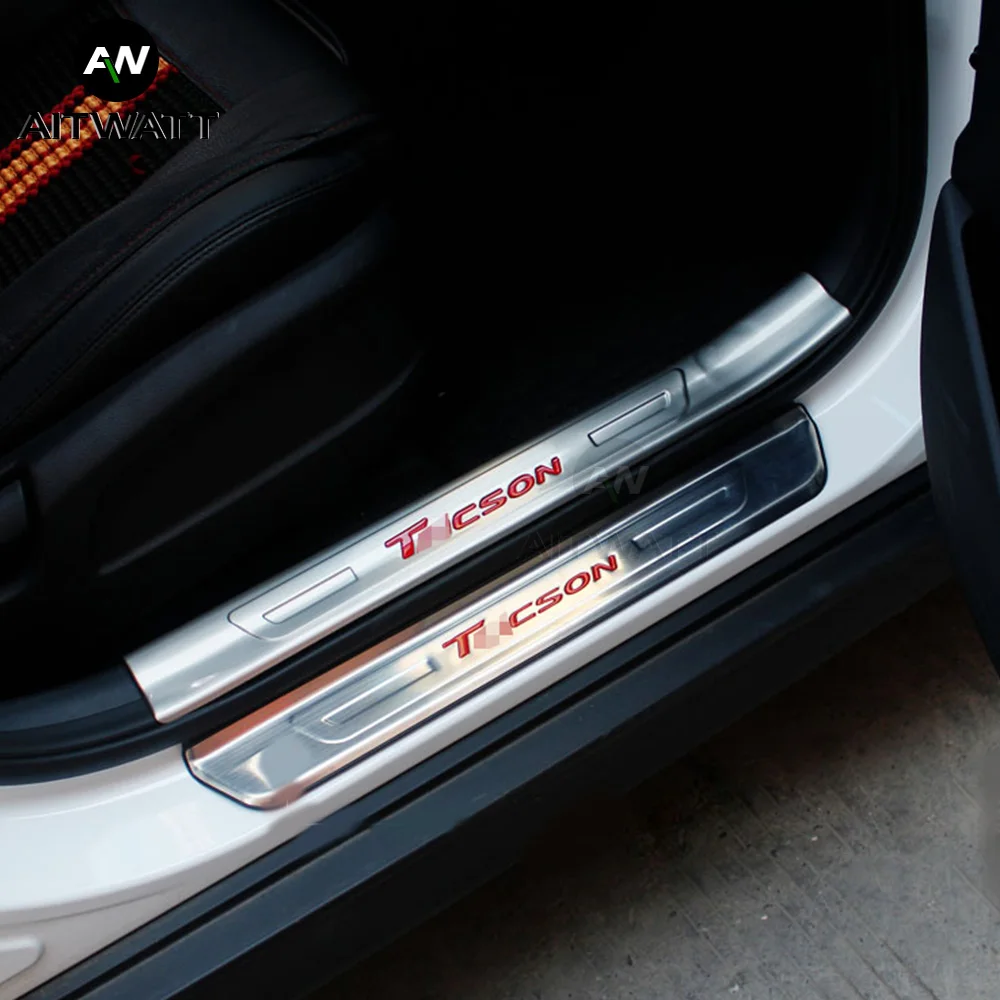 Подходит для Hyundai Tucson 2015 2016 2017 2018 Накладка на порог из нержавеющей стали