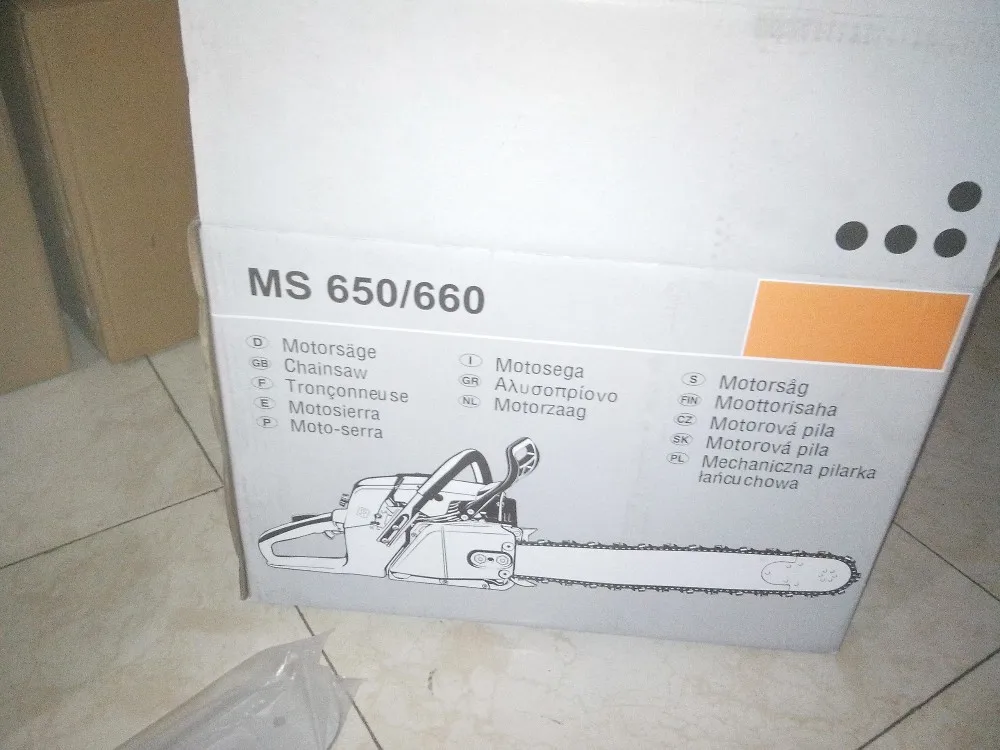 Ms660 бензопила только двигатель, без шины и цепи