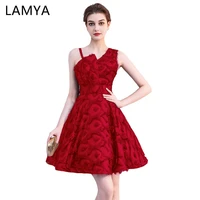 lamya one shouler short prom dresses 2021 customized simple a line evening party dress women elegant special occasion gowns
