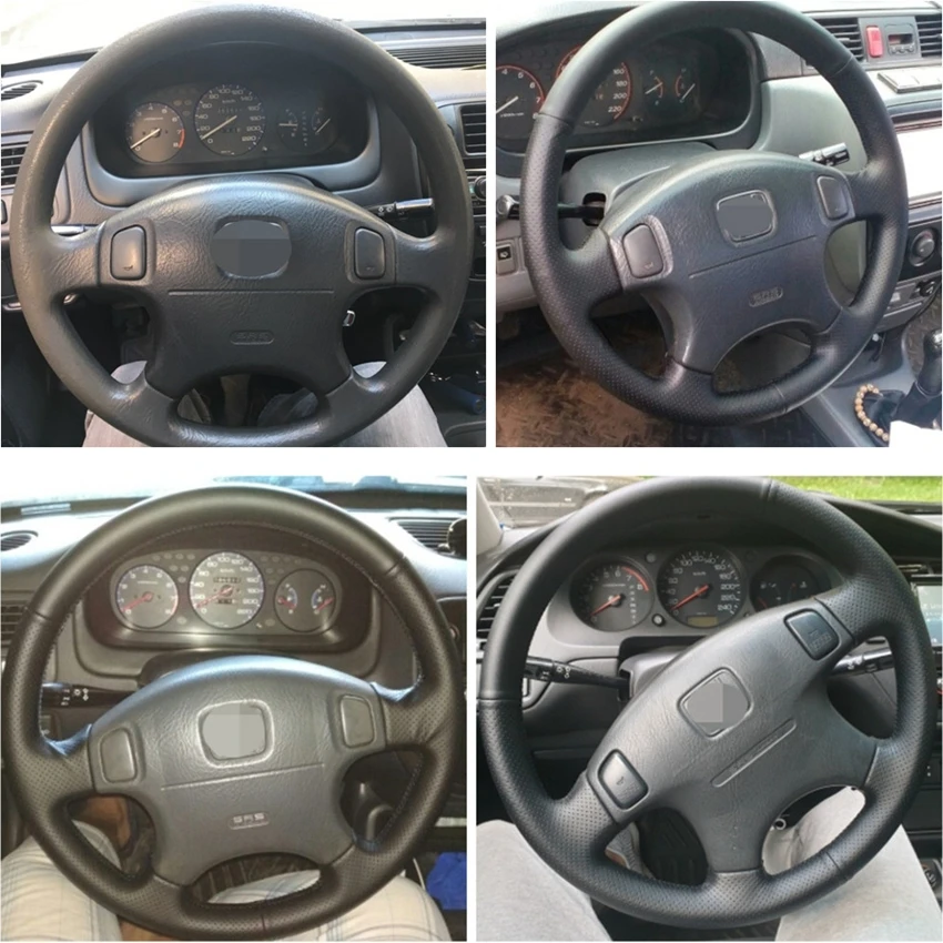 Черный чехол на руль из искусственной кожи для Honda CRV CR V 1997 2001 Accord 6 1998 2002 Odyssey