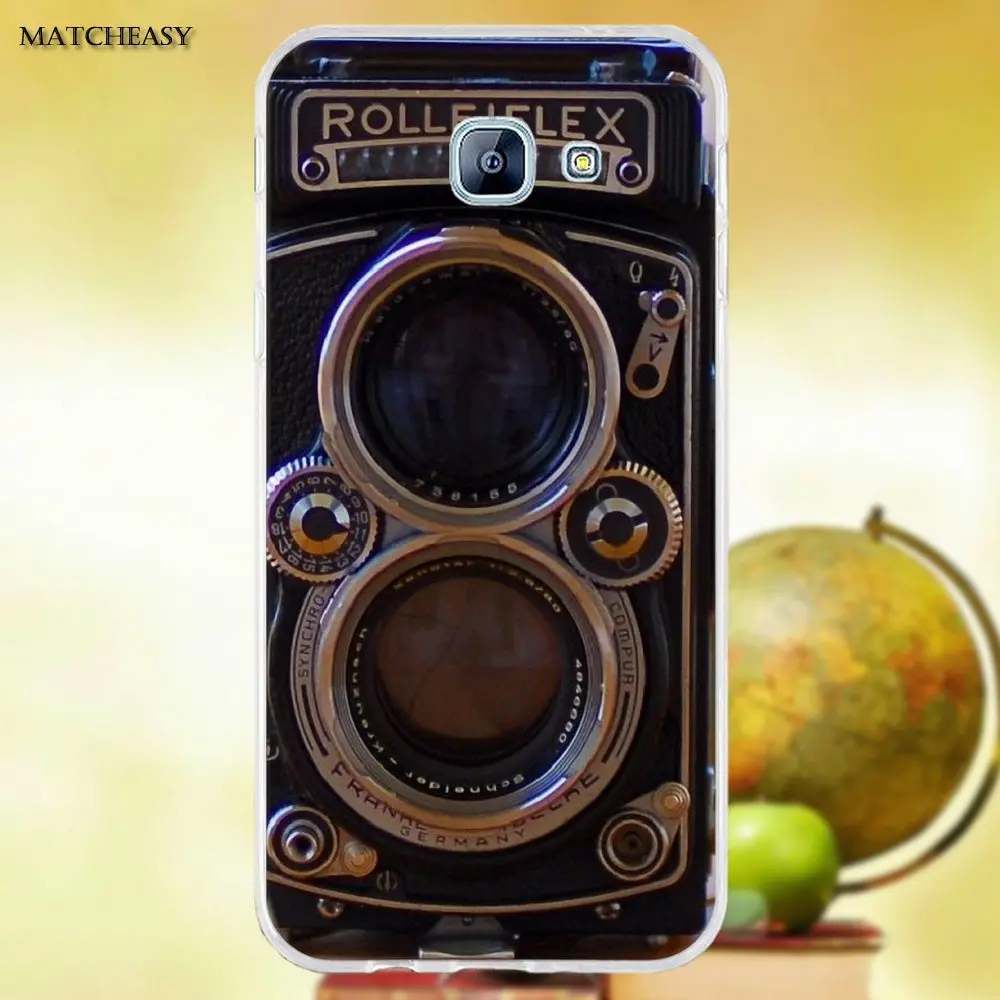Oedmeb Rolleiflex винтажная Ретро камера для Samsung Galaxy A3 A5 A7 J1 J2 J3 J5 J7 2015 2016 2017 Мягкий ТПУ