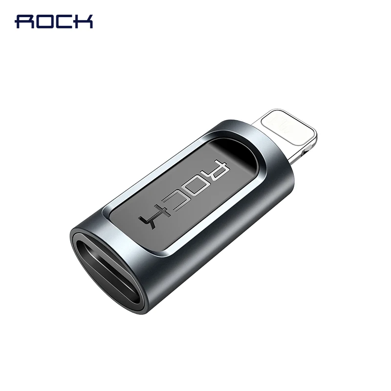 Адаптер Rock для usb c к lightning зарядный кабель конвертер iPhone xs max xr x 8 7 6 6s plus 5 штекер