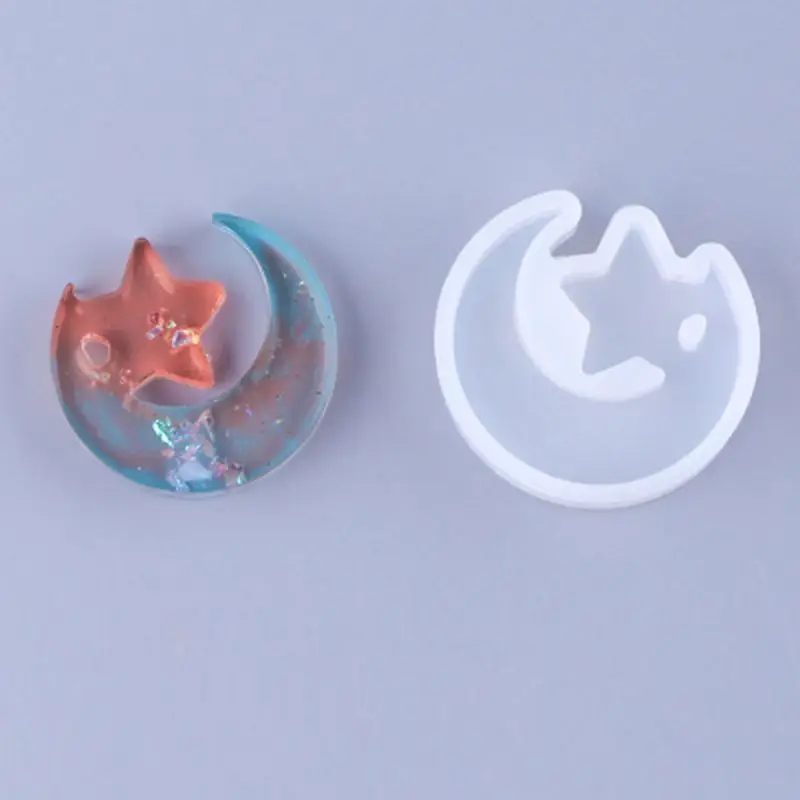 Силиконовые формы Cat Moon Star полимерная серьга ожерелье кулон ювелирное изделие DIY