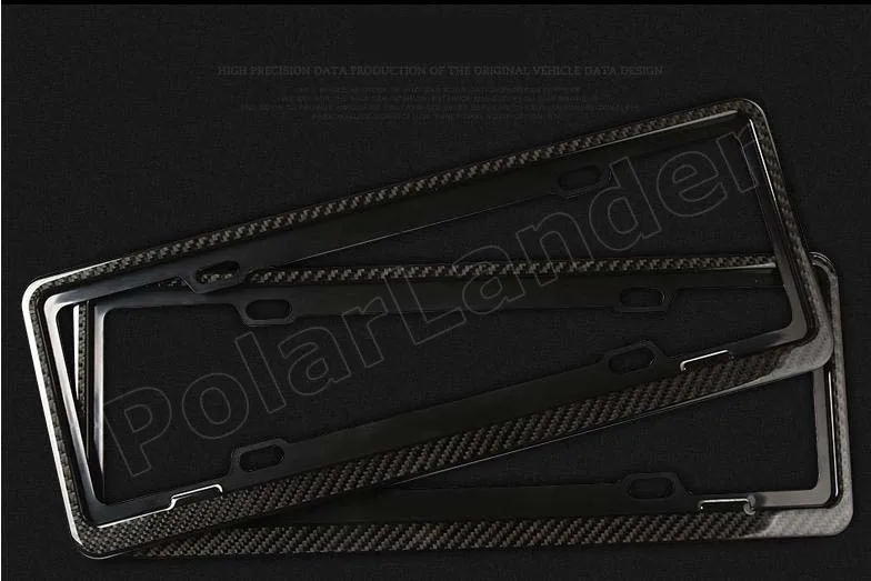 1 пара Передняя Задняя рамка для номерного знака из углеродного волокна