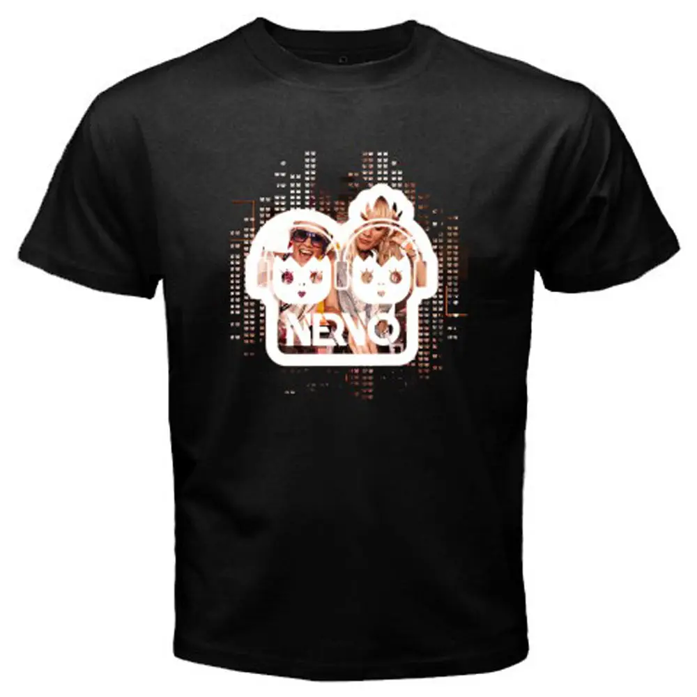 Новый NERVO DUO DJ электро Дом Музыка Мужская Черная Футболка размер S M L XL 2XL 3XL|Мужские