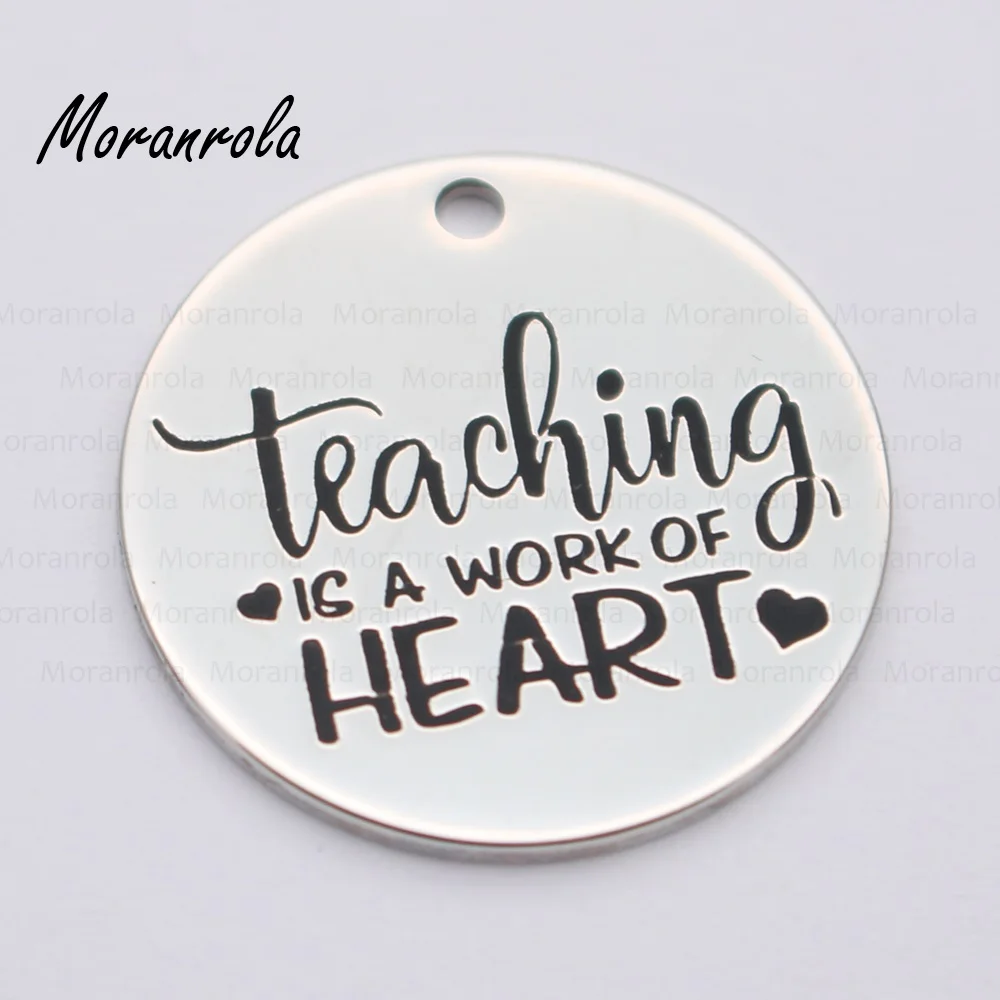 Новинка медное ожерелье и брелок arried &quotTeaching is a work of heart&quot очаровательный подарок