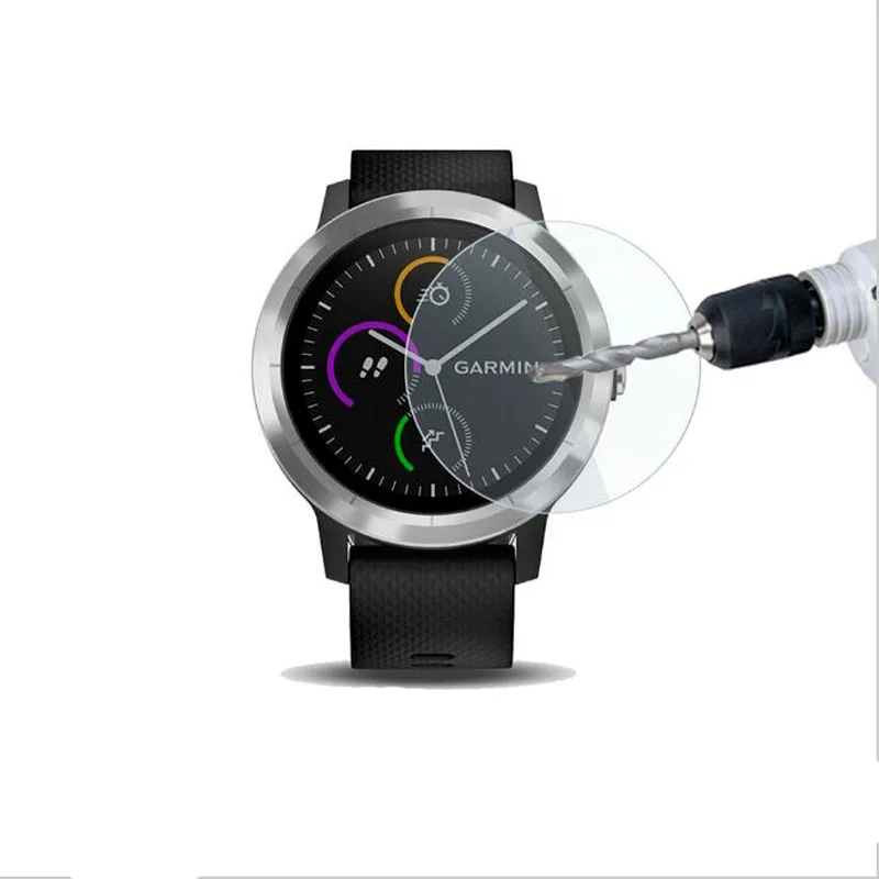 HOPCHAM Защита экрана для Garmin Vivomove HR Спорт Музыка Часы закаленное стекло 2.5D & 9H