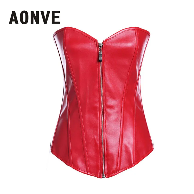 Женский кожаный корсет в стиле стимпанк на молнии|corset with zipper|steampunk corsetleather gothic