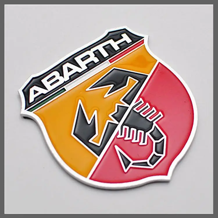 3D установка ABARTH С Скорпион Металл Автомобильные Наклейки Забавный наклейка на автомобиль стикеры Хромовая табличка эмблема