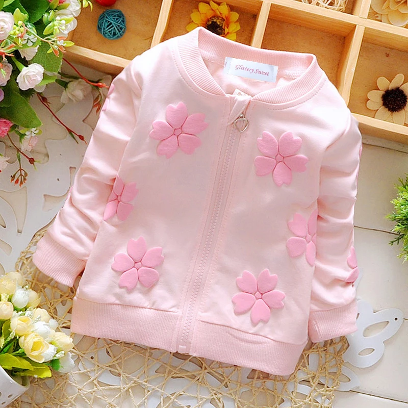 Куртка для маленьких девочек осеннее пальто Детский кардиган детская теплая