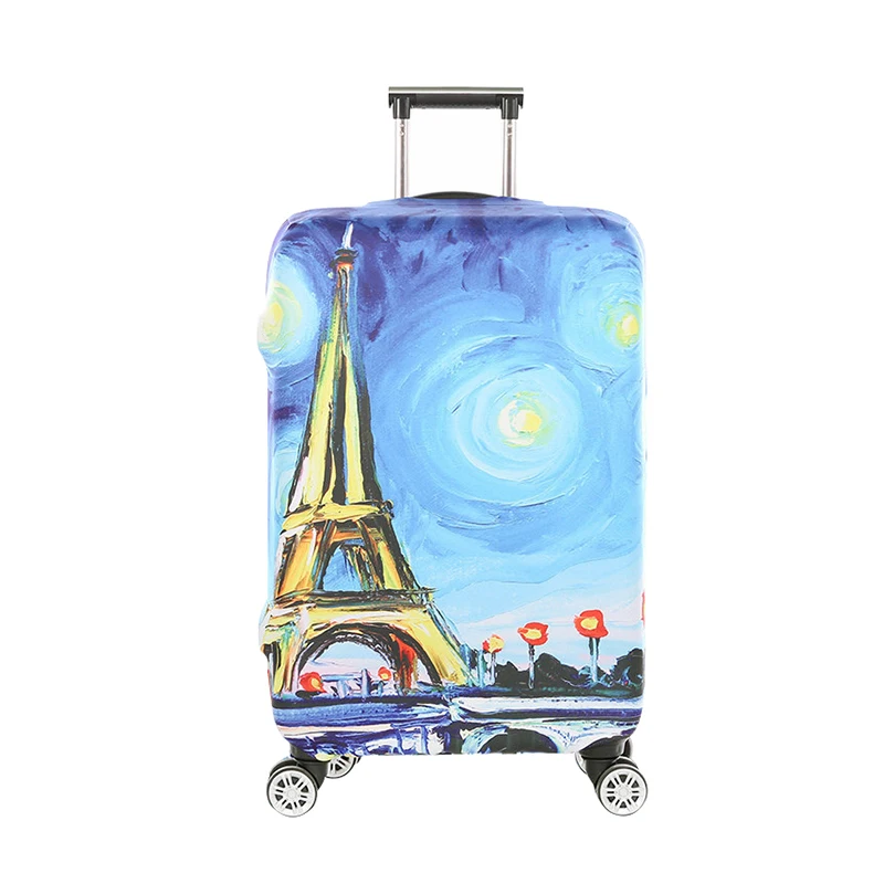 Чехол для багажа с геометрическим рисунком, масляным рисунком, 18-32 дюйма, чехол для костюма, эластичные защитные чехлы, чехол для тележки, пылезащитный чехол, аксессуары для путешествий