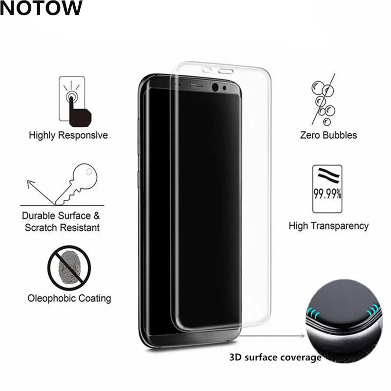 Прозрачная полноразмерная Противоударная защитная пленка NOTOW из ПЭТ для Samsung s8