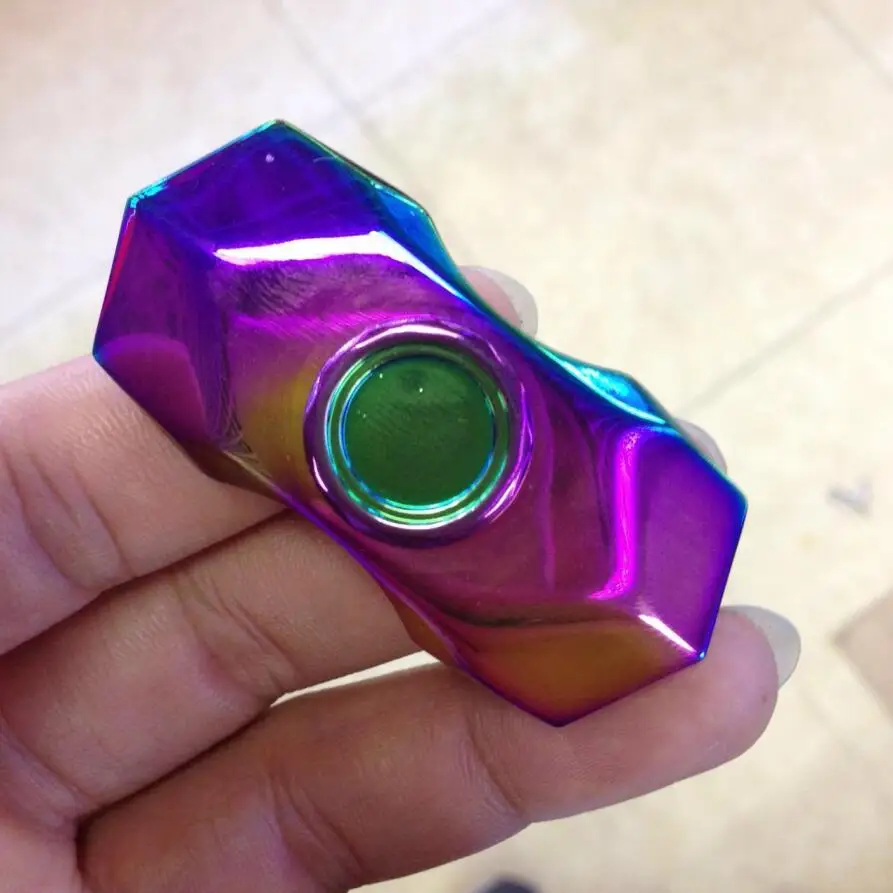 Ручной Спиннер красочный алмазный Fingertip гироскоп для СДВГ антистресс Tri-Spinner EDC игрушка Спиннер подарочная коробка