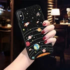 Чехол для телефона iPhone XS MAX XR X 10 6 6S 7 8 Plus, черный матовый милый мягкий чехол из ТПУ с абстрактной линией, задняя крышка