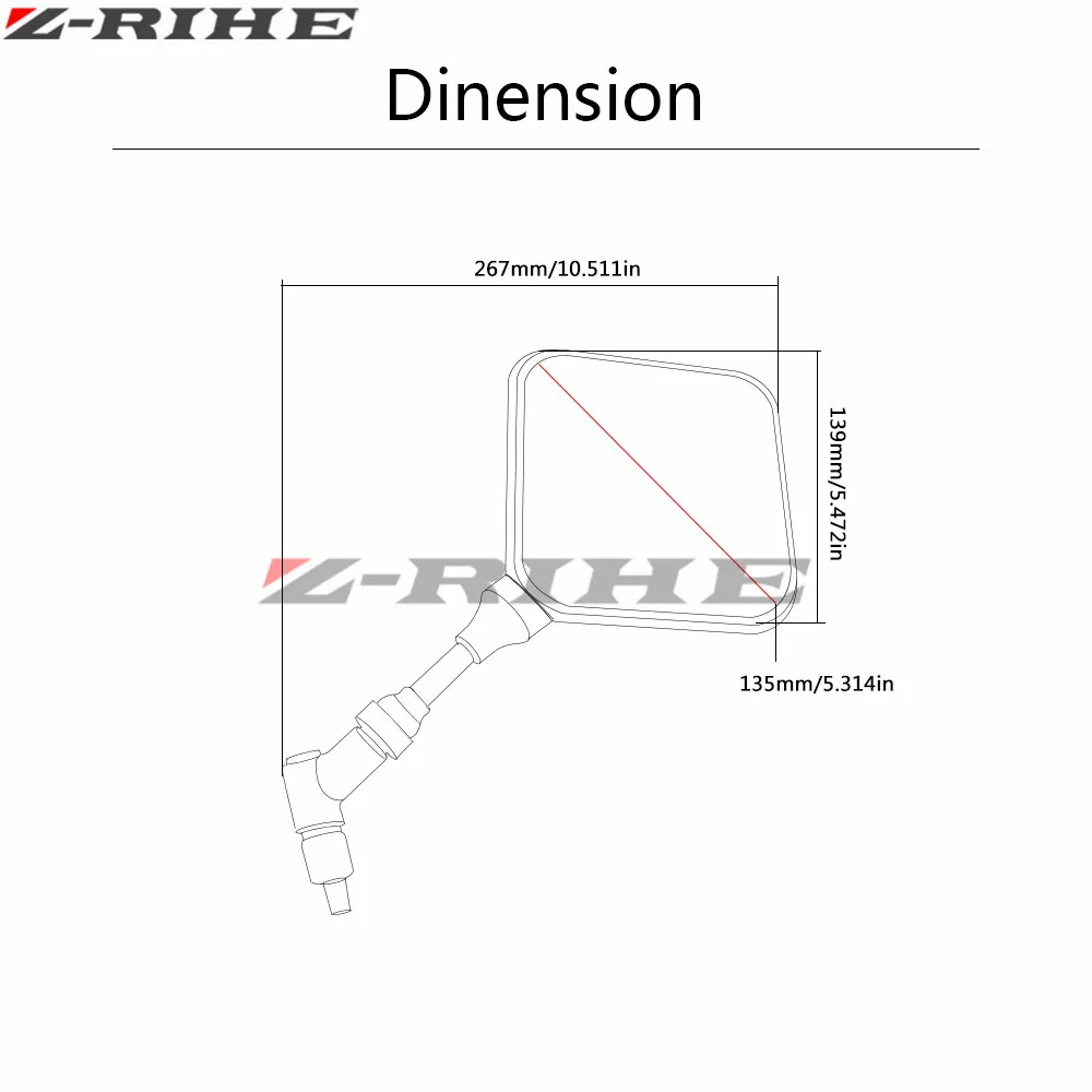 Универсальное складное зеркало для мотоцикла боковое заднего вида Suzuki DR250R DRZ 400