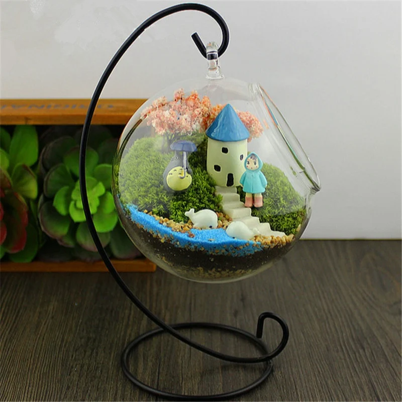 1 шт. оптовая продажа полукруг железа полкодержатель микро пейзаж бутылка