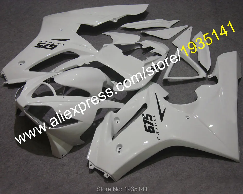 

For Triumph Body Fairings Daytona 675 2006 2007 2008 Cowlings Daytona675 06 07 08 Pearl White Kit (Injection molding)