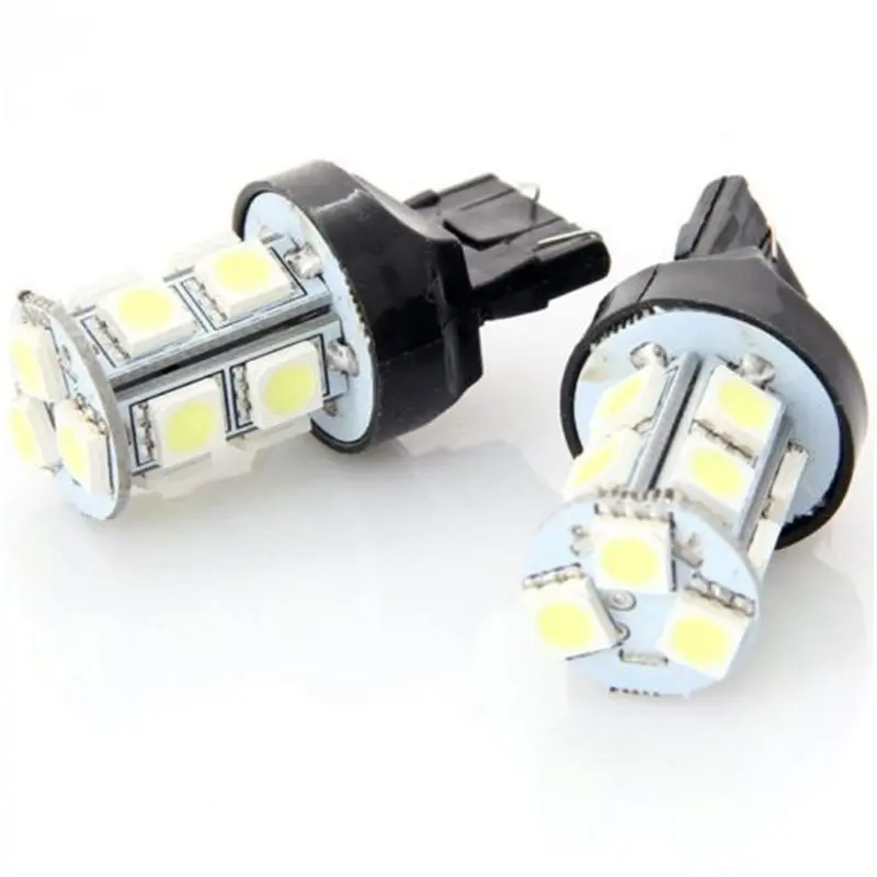 Комплект из 2 предметов белый 7443 5050 13 SMD светодиодный стоп хвост светильник шарик