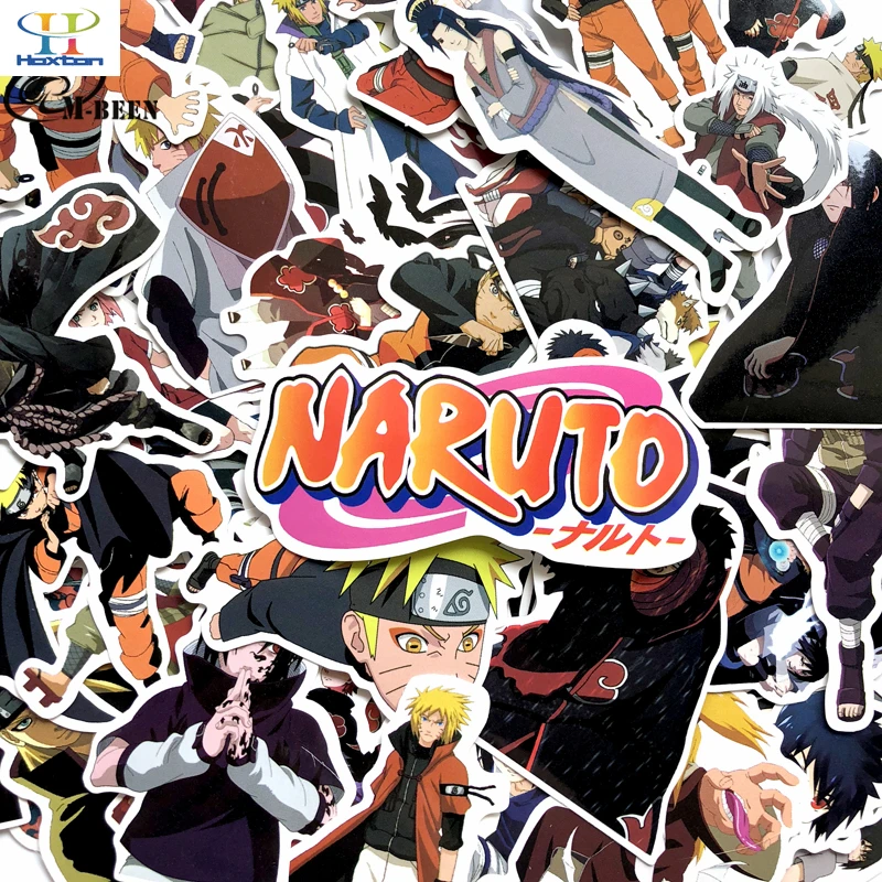 63 шт./компл. водонепроницаемый японский аниме Наруто стикер для ноутбука