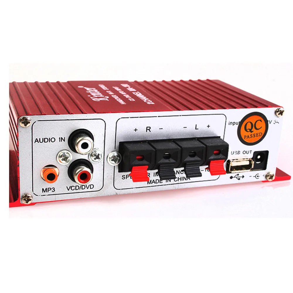 Кинтер 12V 2CH Передатчик HI-FI Стереоусилитель USB МИНИ Цифровой аудиоусилитель Сабвуферная мощность для автомобиля, мотоцикла и лодки MA-180 on.