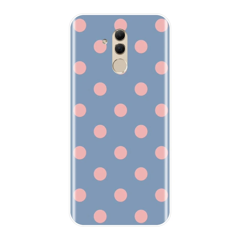 Задняя крышка для Huawei Mate 20 10 9 Lite в горошек сердце любовь розовый красный