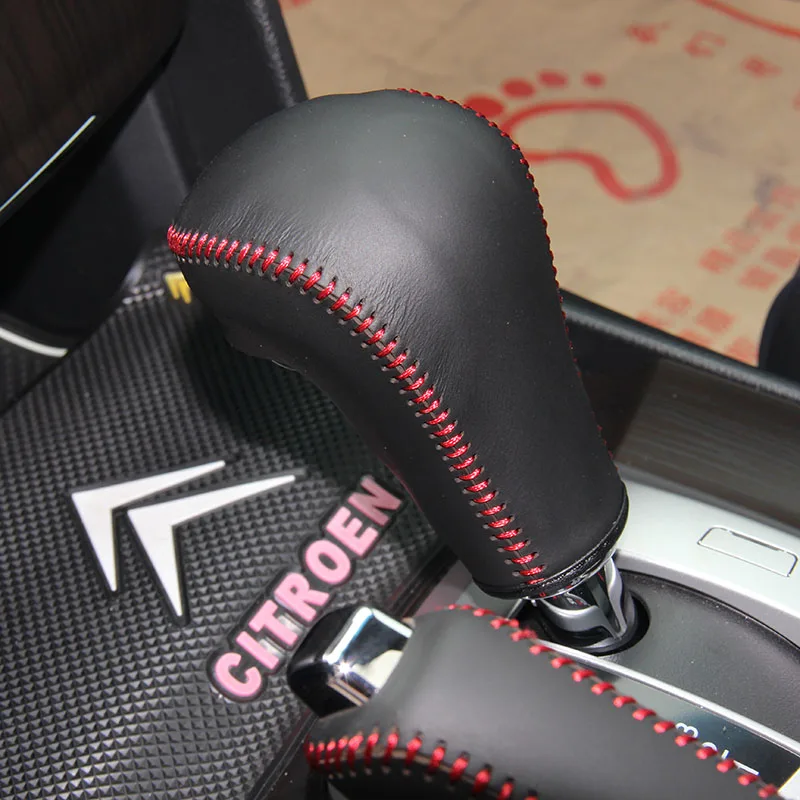 LS АВТО черный топ из натуральной кожи чехол для рычага переключения передач Honda