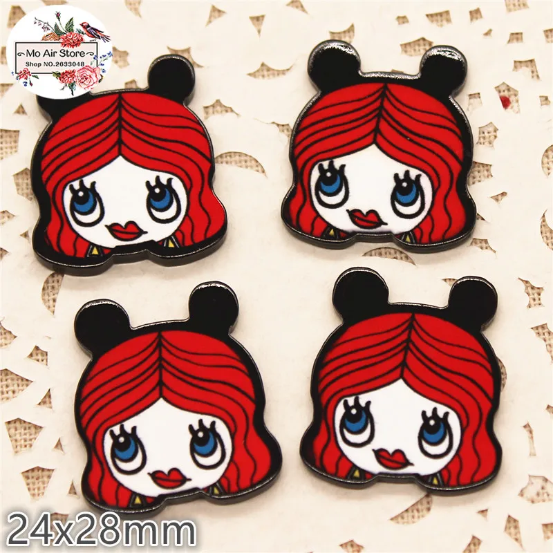 

10pcs Resin planar kawaii baby girl flat back Art Decoration Charm Craft DIY hair bow center accessories