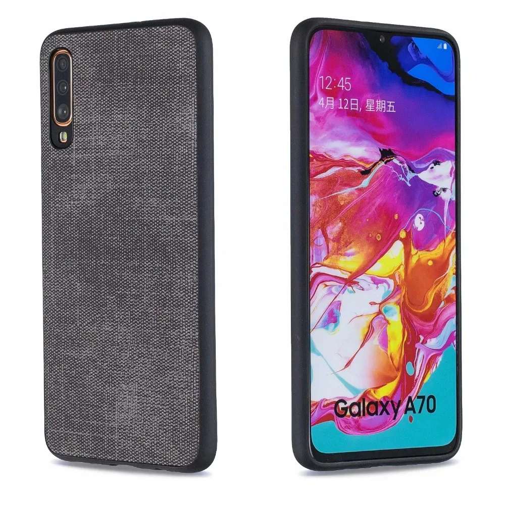Чехол для samsung Galaxy A70 Роскошная ткань кожаный чехол силикон Коке|Чехлы-накладки| |