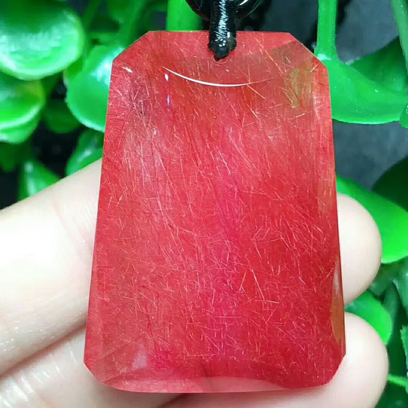 Изысканные Красные Подвески из натуральных волос с кристаллами фирменные