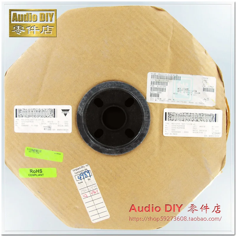 Горячая Распродажа 30 шт/50 шт VISHAY ALE CCF55 серия 1,24 K/0,25 W-0,5 W 1% Осевая металлическая пленка цветные кольцевые резисторы