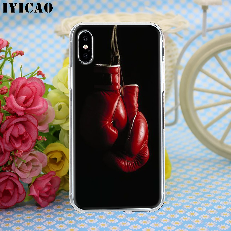 IYICAO Боксерские перчатки для девочек жесткий чехол iPhone 4 4S 5 5S Se 6 7plus 8 8Plus X XS MAX XR 6s Plus