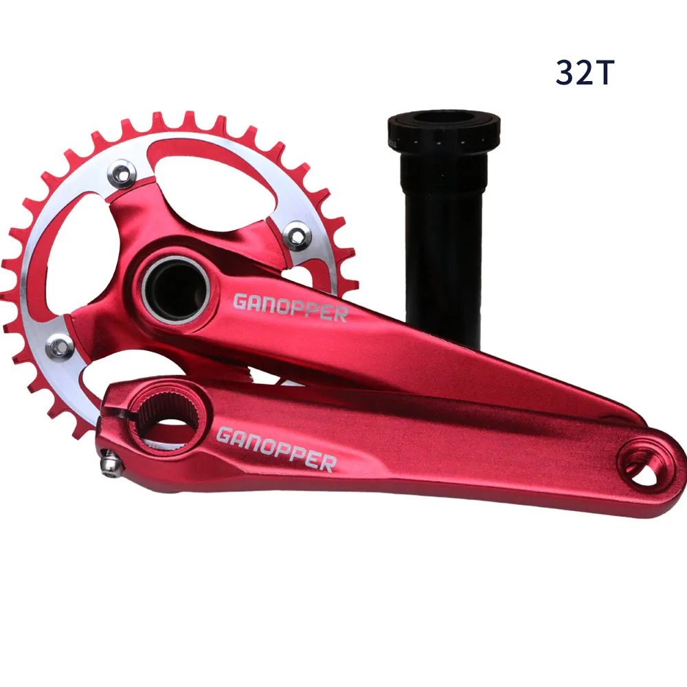 32T red crankseet 175 мм Длина рукоятки Fatbike Fat bike crank набор 120 мм 104 мм 104BCD шатуны цепи колеса 22T 26T 30T 32T 36T узкая широкая цепь - Цвет: 32T red crankseet