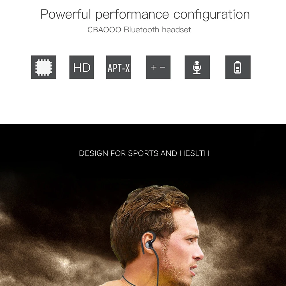 CBAOOO J10 Беспроводные наушники с басами, Bluetooth стерео спортивные наушники, Bluetooth гарнитура, наушник с микрофоном для iPhone, Xiaomi, huawei