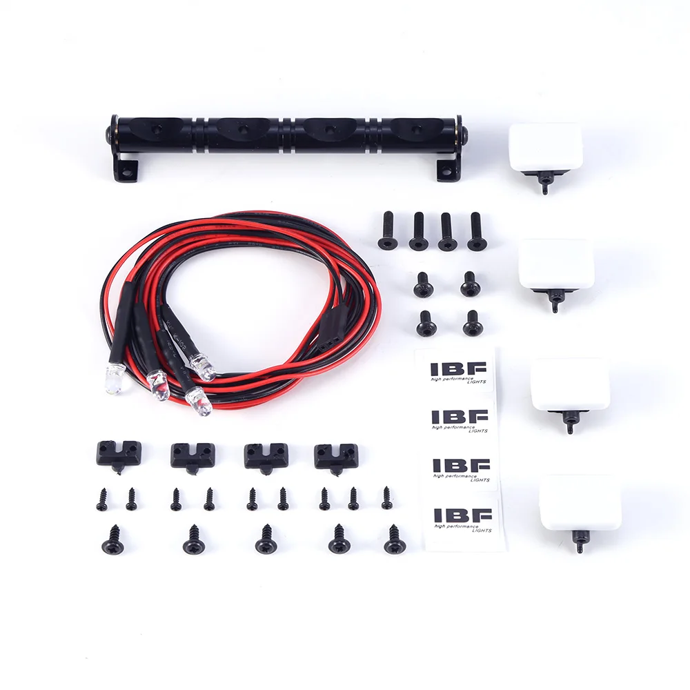 4 шт. квадратная светодиодная белая лампа на крыше с абажуром для 1/10 1/8 Traxxas Tamiya Axial