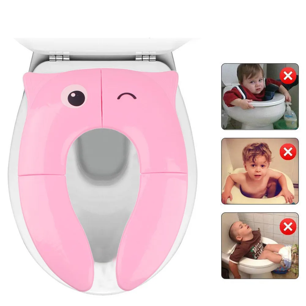 Toilet cover folding mat travel reusable toilet potty training seat toddler L0410 | Дом и сад